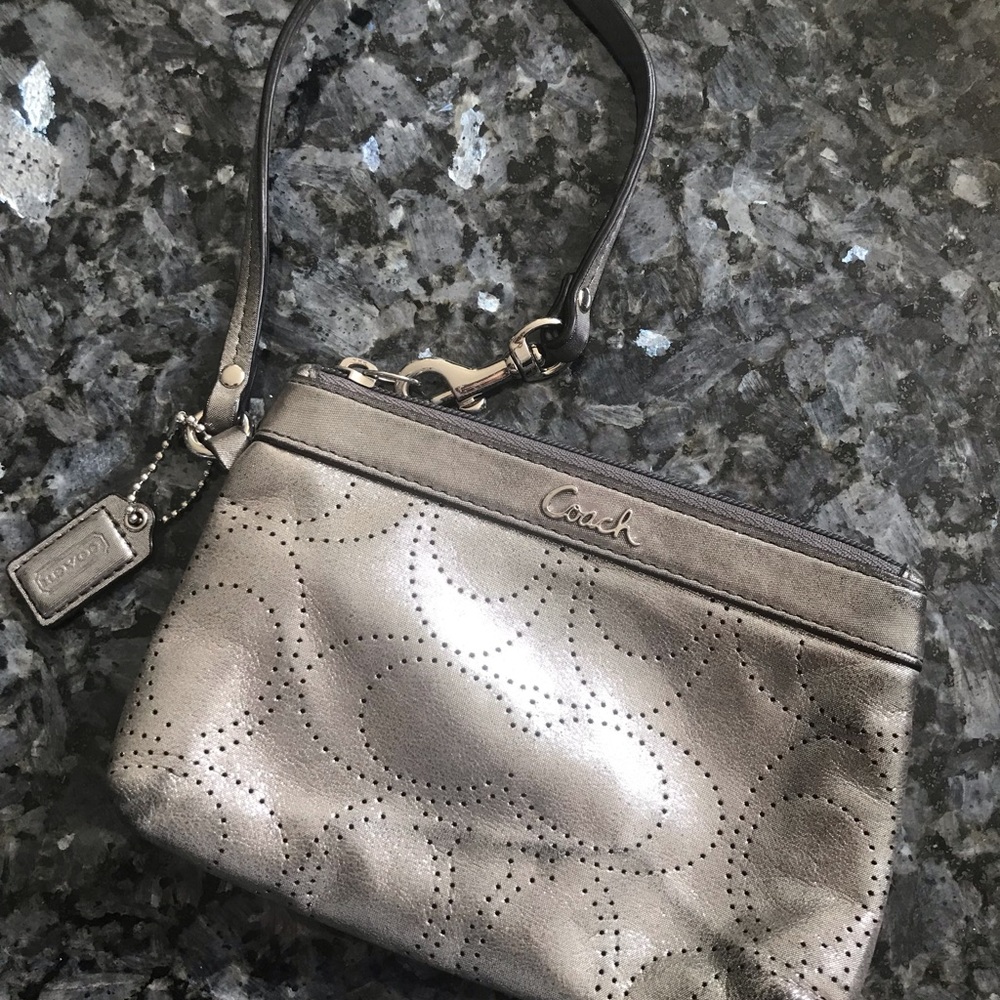 Coach Pewter wristlet